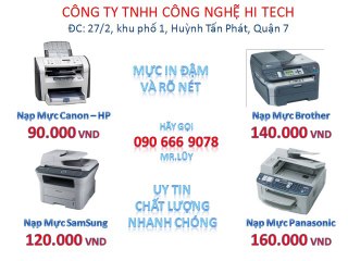Bơm Mực Máy In Tận Nơi Đường Hoàng Quốc Việt, Q7 090 666 9078