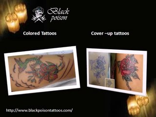 Black Tattoo, tattoo designer Ahmedabad, artist, studio, parlour, coloured, piercing