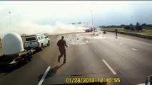 Hero Truck Driver Pulls Grandmother And Baby Dranddaughter From Blazing Car Crash