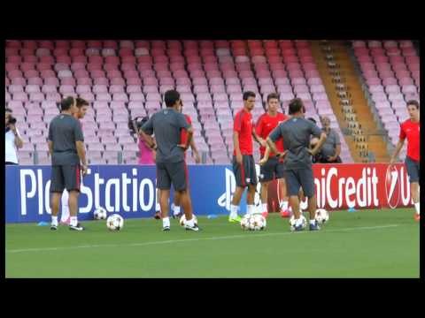 Champions, vigilia Napoli-Bilbao: l'allenamento degli spagnoli -live- (18.08.14)