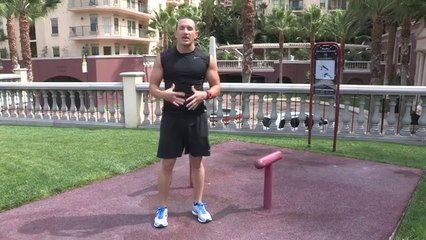 Walking Knee Over Hurdle Exercise _ Outdoor Exercises