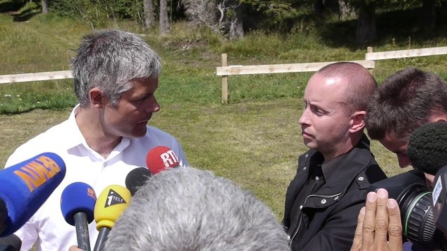 Fête 2014 de l'UMP 43 au Mont Mezenc avec Laurent Wauquiez - Conférence de presse (ext.00191)