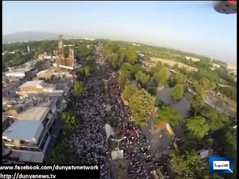 Dunya News - Dunya News' Exclusive Coverage Of PAT 'Inqilab March' Through Aerial Camera