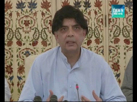 Interior Minister Chaudhry Nisar press conference