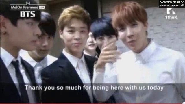 140819 Melon Showcase BTS (Bangtan Boys) End Message