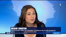 19/20 France 3 Île de France - Juliane Charton, responsable des questions sociales à l'UNEF, sur la hausse du coût de la vie étudiante à la rentrée