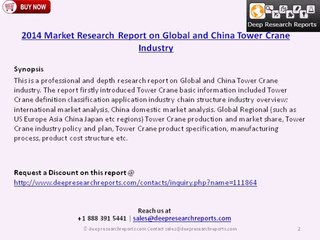 Global and China Tower Crane Market - Forecasts 2009-2019
