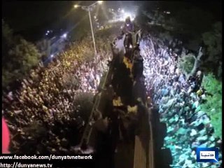 Dunya News - Exclusive Coverage Of Azadi March, Inqilab March Through Aerial Camera