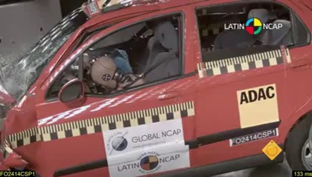 Latin Ncap 2014 - Chevrolet Spark sem air bags