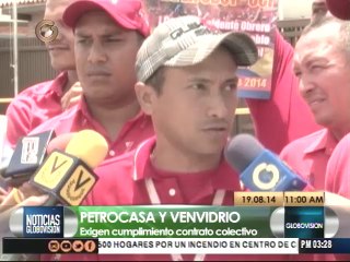 Petrocasa y Venvidrio exigen cumplimiento de contrato colectivo