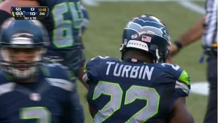 Turbin up the middle for 5 yards