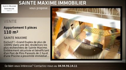 A vendre - APPARTEMENT RECENT - SAINTE MAXIME - 5 pièces - 110m²