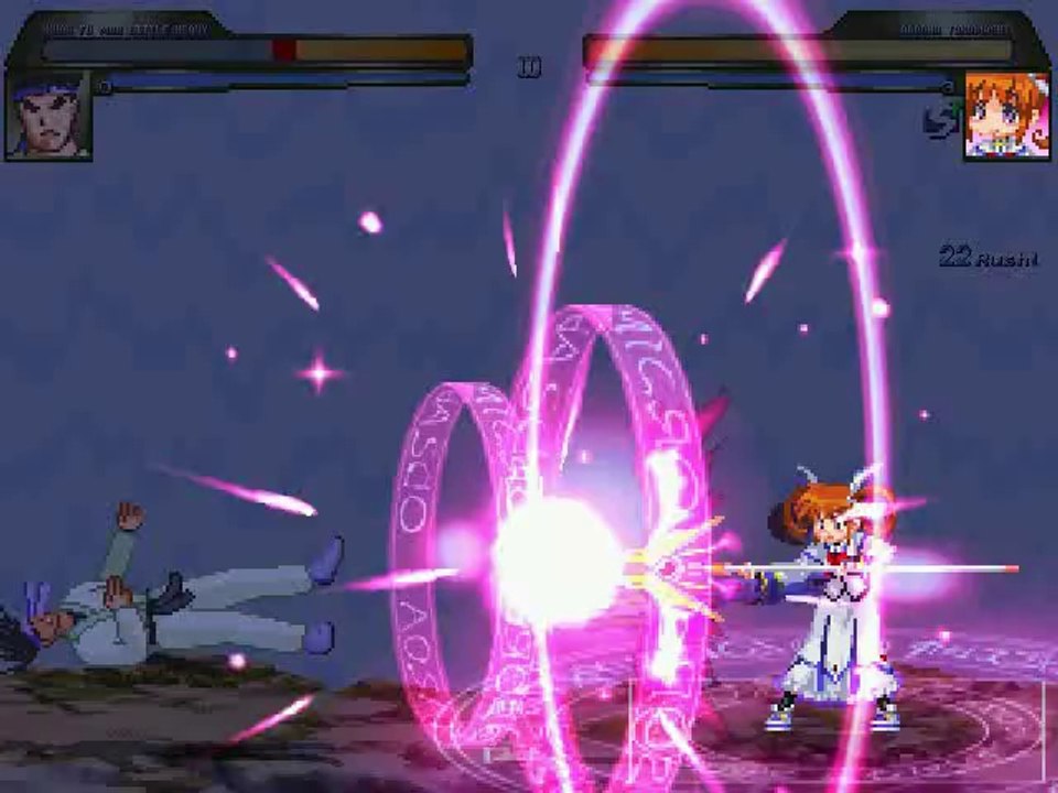 カンフーマンが高町なのはにしばかれるMUGEN逆リョナ動画 Reverse Ryona Movie魔法少女リリカルなのは_1