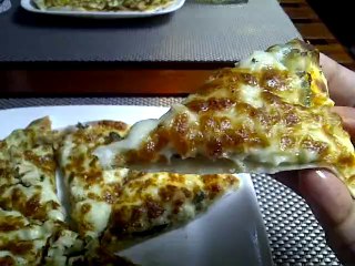 Cajun Spiced Chicken pizza & Chicken & Mushroom pizza @ Woods Manor's Pizzeria