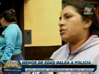 Callao: Menor de edad balea a un policía