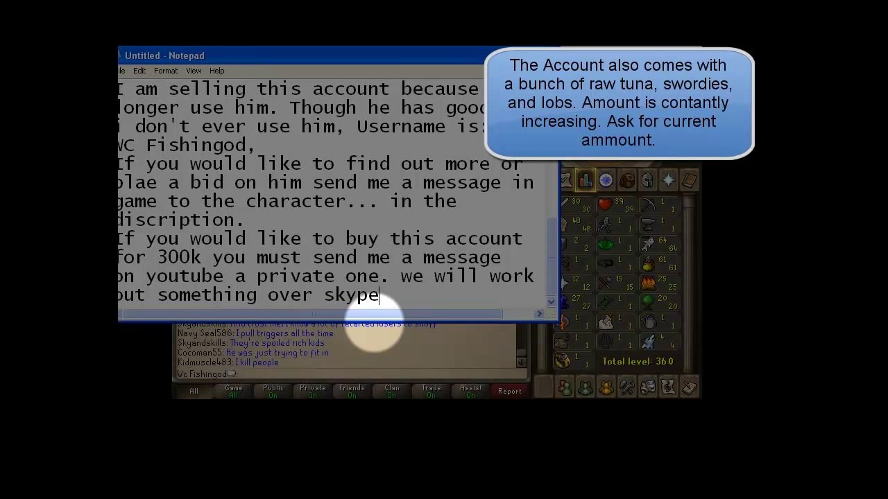 PlayerUp.com - Buy Sell Accounts - Selling RS Account for Gold!