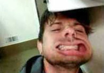 Man Has Fun With Bathroom Hand Dryer