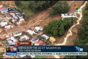 Japón: 27 muertos y trece desaparecidos por lluvias en Hiroshima