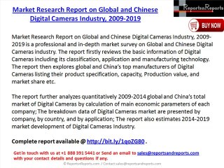 Global and China Digital Cameras Industry Research Report, 2009-2019