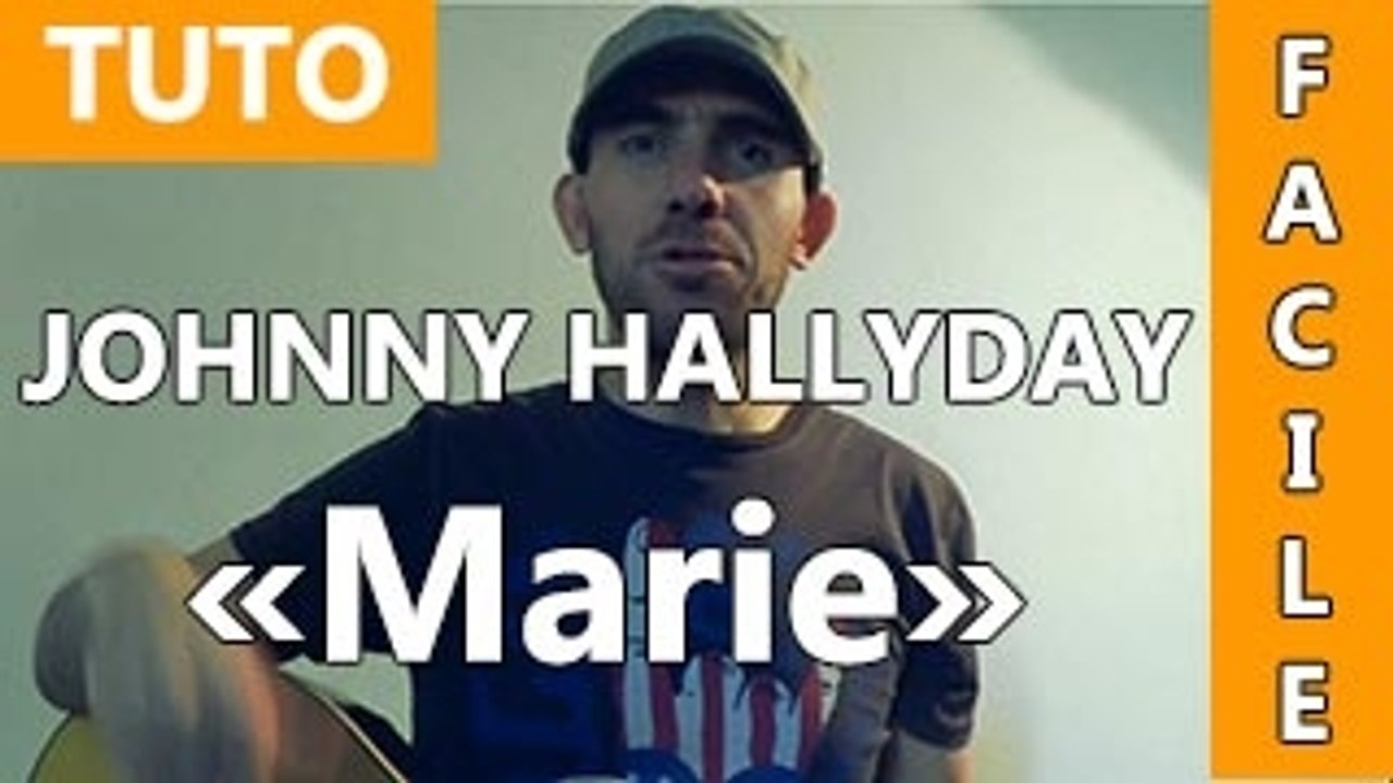 Johnny Hallyday - Marie - Cours Guitare