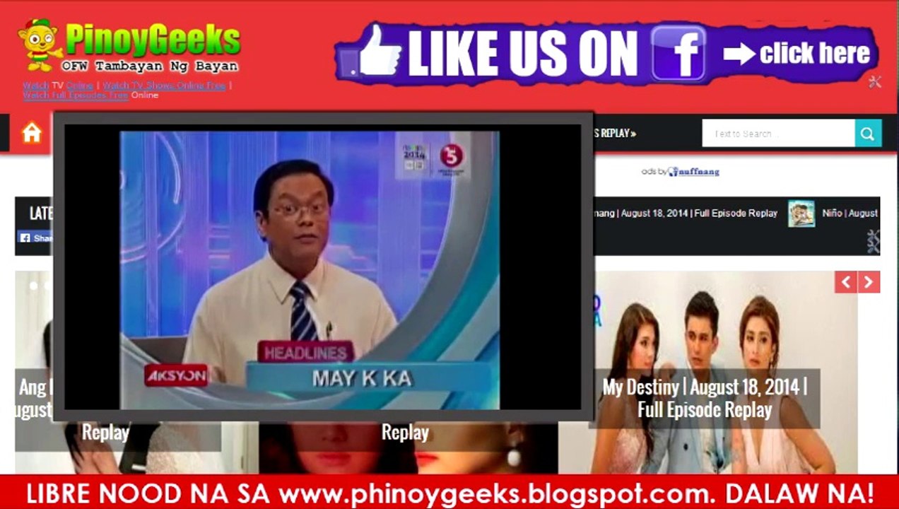 AKSYON S TANGHALI AUGUST 20 FULL EPISODE PART 1 OF 5