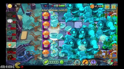 Plants Vs Zombies 2  Dark Ages Arthur's Challenge 212 Endless Wave Endless Gargantuars, Wizards