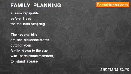 santhana louis - FAMILY  PLANNING
