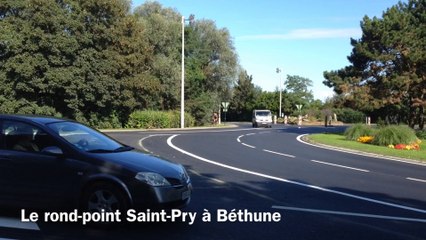 Rond-point Saint-Pry à Béthune : une signalisation déroutante