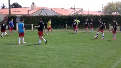 Échauffement match amical Nesmy 2014/2015