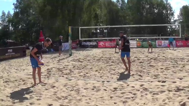AUS vs ITA Court-Schumann vs Tomatis-Rossi 1er set 2-1 (21-23, 21-18, 15-13)