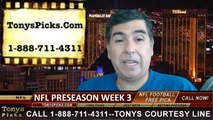 NFL Free Picks Preseason Week 3 Betting Odds Prediction Thursday 8-21-2014