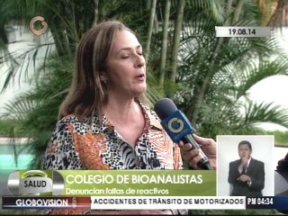 Bioanalistas denuncian déficit de reactivos y anestésicos