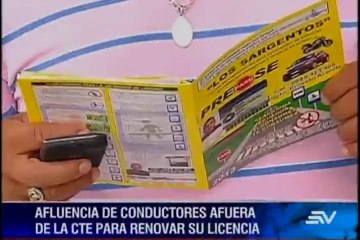 Aglomeración para renovar licencia de conducir