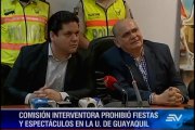 Prohibidas las fiestas en la U. de Guayaquil