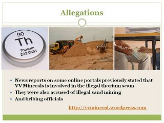 VV Mineral Not Responsible For Nuclear Gold Being Sent Out With Impunity From Tamil Nadu