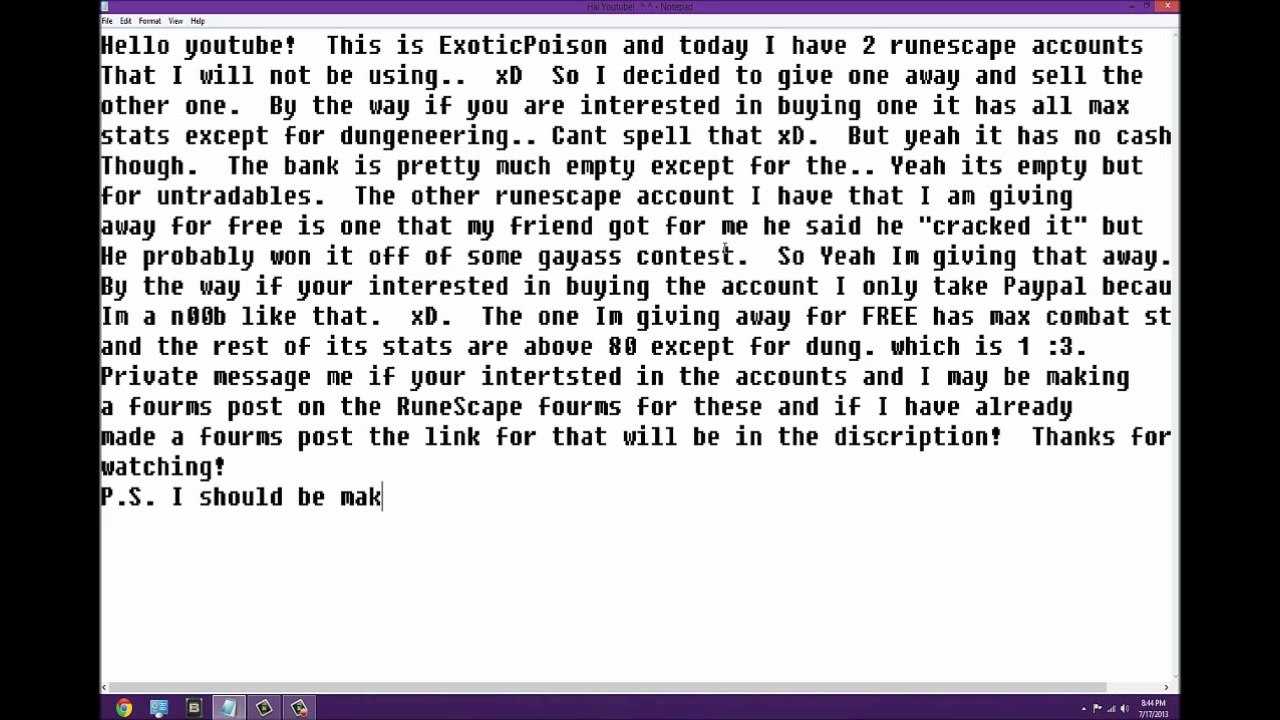 PlayerUp.com - Buy Sell Accounts - Free Runescape Accounts - July 2013