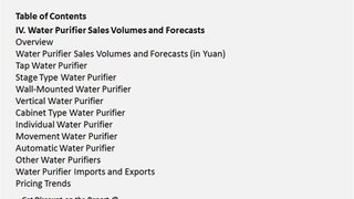 Water Purifier Markets in China