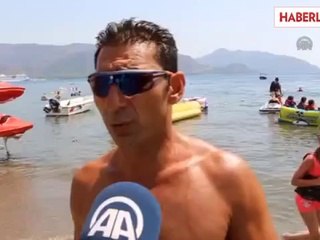 Oltaya balık yerine "turist" takıldı -