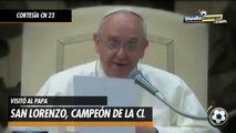San Lorenzo presentó la Copa Libertadores al Papa Francisco