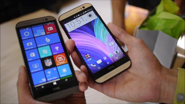 HTC One M8 for Windows vs HTC One M8 for Android first look