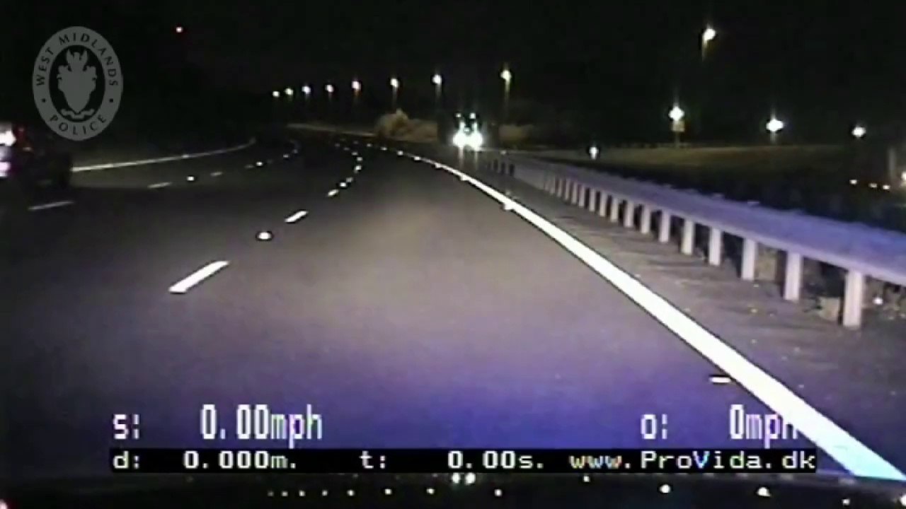 Police deliberately crash into a car on the M6