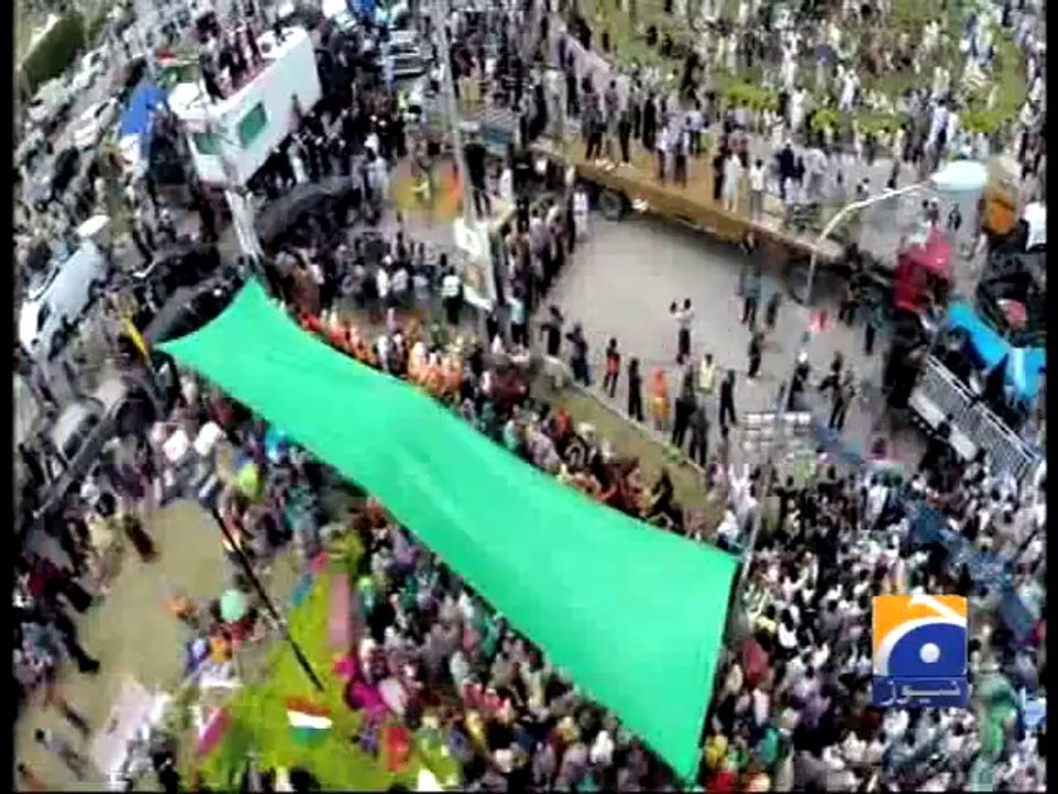 Qadri accuses govt of halting food, water supplies to dharna-Geo Reports-21 Aug 2014