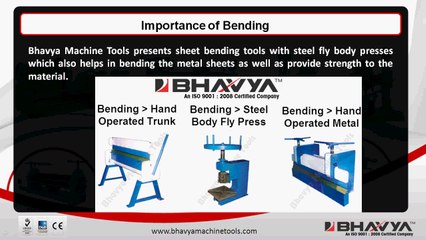 Bending Requirements in Different Industries - www.bhavyamachinetools.com