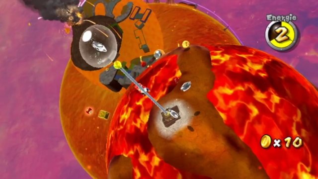 Super Mario Galaxy - Gerbes infernales - Étoile 6 : Marées magmatiques