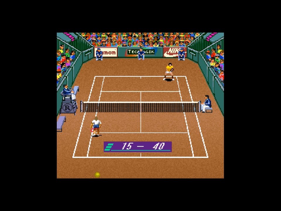 Andre Agassi Tennis (1994) SNES Gameplay
