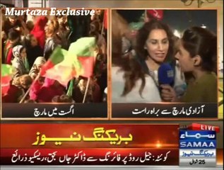 Girls interview during Imran Khan Jalsa ᴴᴰ 21 August 2014 - Red Zone (EXCLUSIVE)