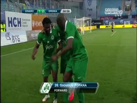 Ντιναμό-Ομονοια 1-2 Γκολ Φοφανά