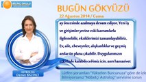ASLAN Burcu, GÜNLÜK Astroloji Yorumu,22 AĞUSTOS 2014, Astrolog DEMET BALTACI Bilinç Okulu