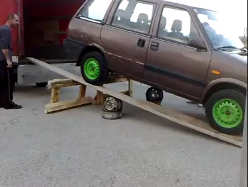Epic Car Loading Fail!