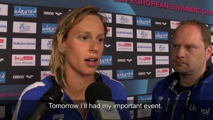 Federica Pellegrini, member of the winner team of women's 4x200m Freestyle – Day 9, Berlin 2014